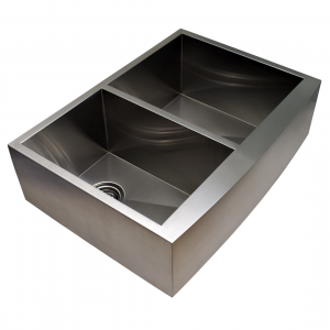 AP3019BS-10R <br>30″ 40/60 Stainless Steel Apron Sink