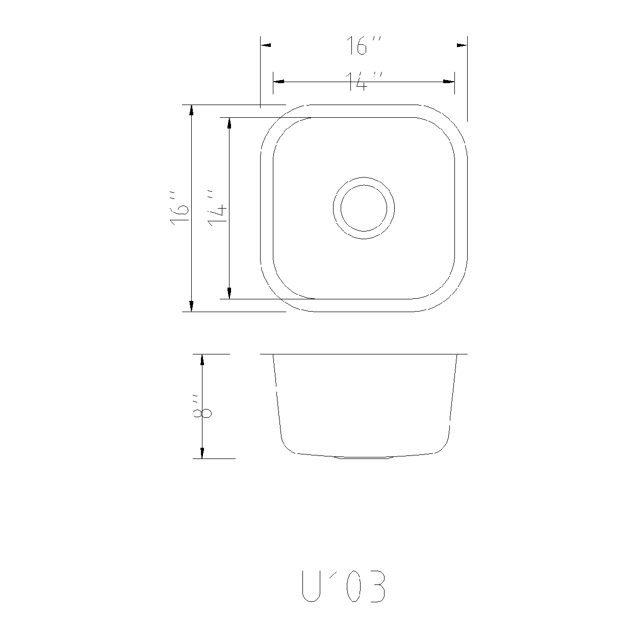 U103 Undermount Sink - Image 2